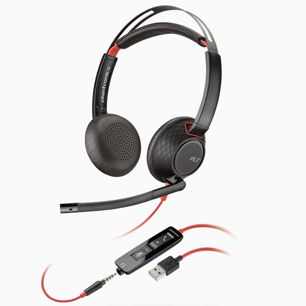 Poly Blackwire 5220 headset with carry case